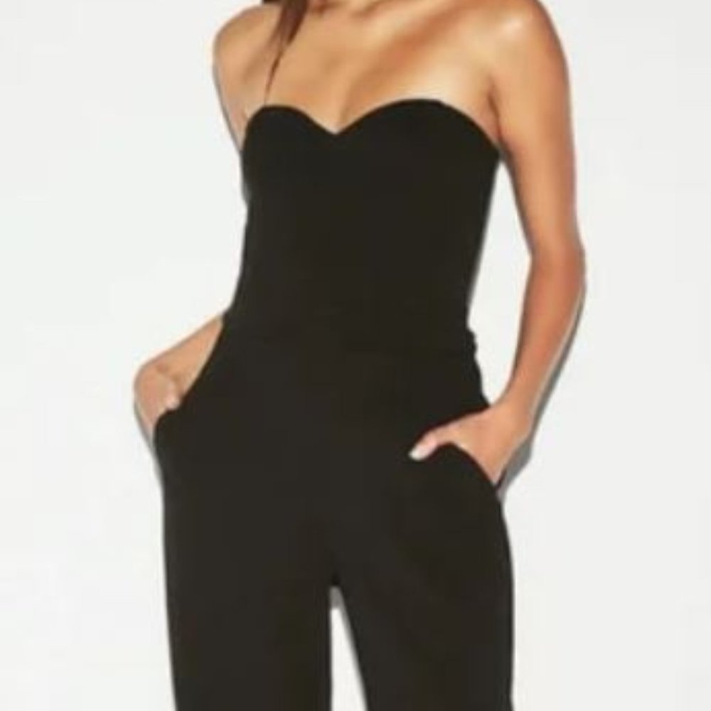 Express Strapless Sweetheart Neckline Jumpsuit